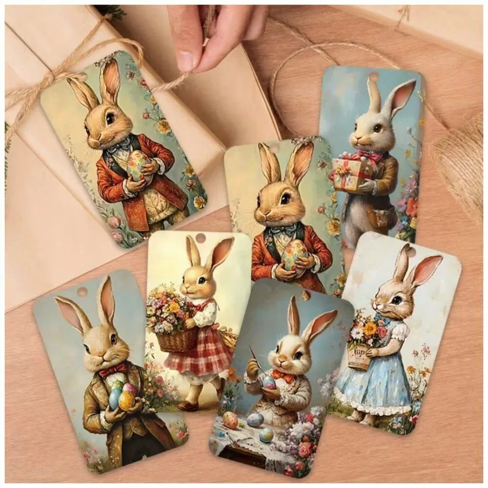 40pc Vintage Easter Gift Tags NWT Peter Rabbit Style Craft Twine